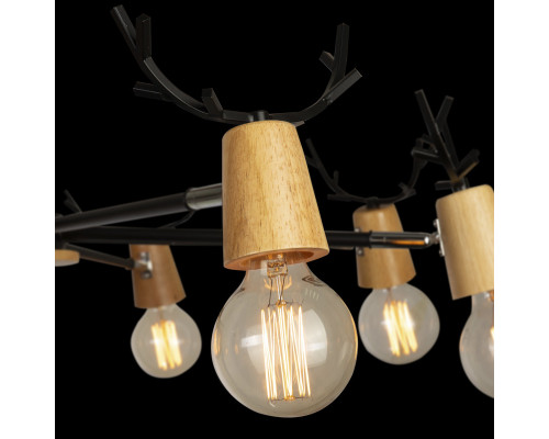 Купить Люстра на штанге LOFT IT 10024/8 Black| VIVID-LIGHT.RU