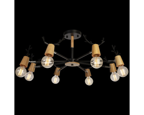 Купить Люстра на штанге LOFT IT 10024/8 Black| VIVID-LIGHT.RU