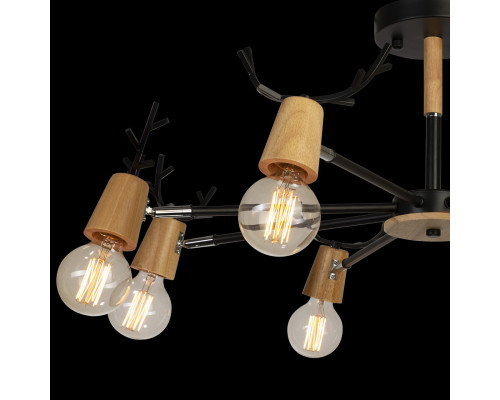 Купить Люстра на штанге LOFT IT 10024/8 Black| VIVID-LIGHT.RU