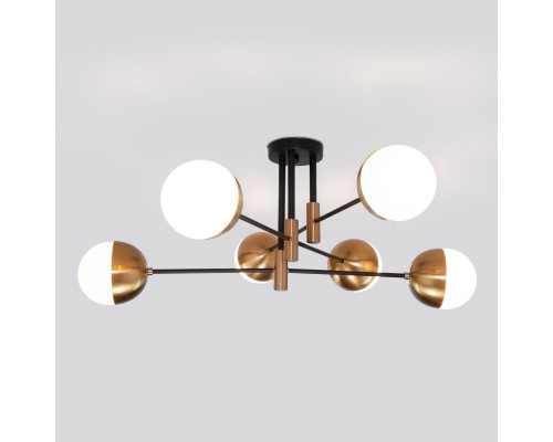 Сделать заказ Люстра на штанге Eurosvet 70129/6 латунь| VIVID-LIGHT.RU