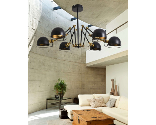 Сделать заказ Люстра на штанге Lumina Deco LDP D015-6 BK| VIVID-LIGHT.RU