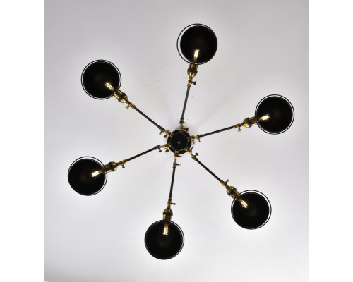 Сделать заказ Люстра на штанге Lumina Deco LDP D015-6 BK| VIVID-LIGHT.RU