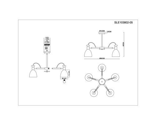 Купить Люстра на штанге Evoluce SLE103802-05| VIVID-LIGHT.RU
