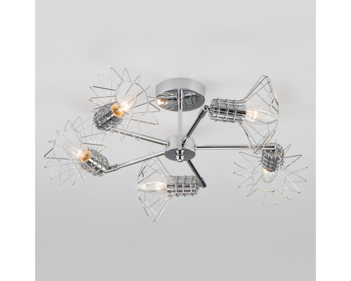 Оформить заказ Люстра на штанге Eurosvet 70108/5 хром| VIVID-LIGHT.RU