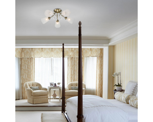 Купить Люстра на штанге Eurosvet 30150/5 античная бронза| VIVID-LIGHT.RU