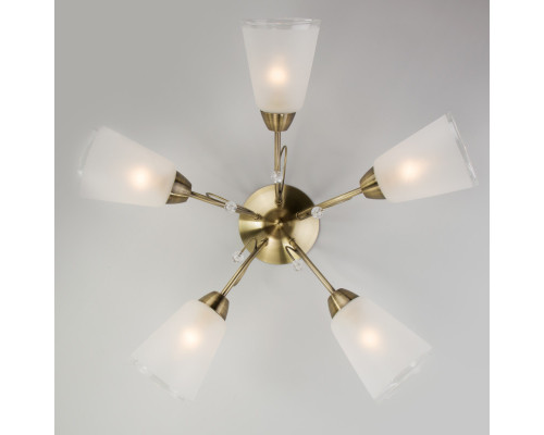 Купить Люстра на штанге Eurosvet 30150/5 античная бронза| VIVID-LIGHT.RU