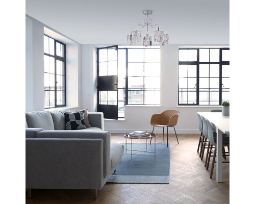 Купить Люстра на штанге Eurosvet 10101/5 хром/прозрачный хрусталь Strotskis| VIVID-LIGHT.RU