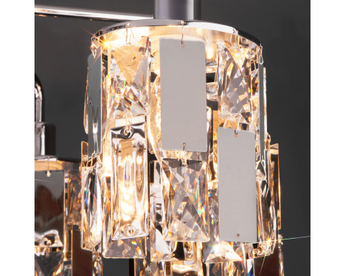 Купить Люстра на штанге Eurosvet 10101/5 хром/прозрачный хрусталь Strotskis| VIVID-LIGHT.RU