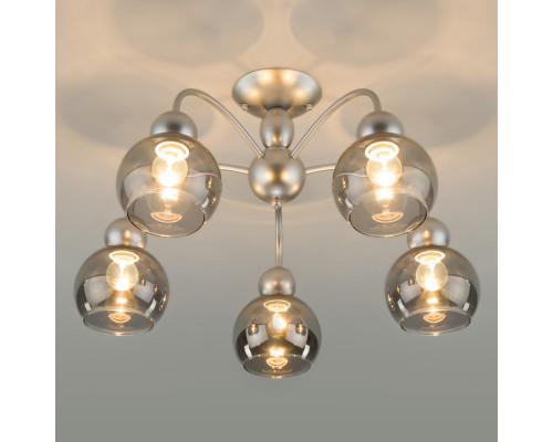 Оформить заказ Люстра на штанге Eurosvet 30148/5 серебро| VIVID-LIGHT.RU