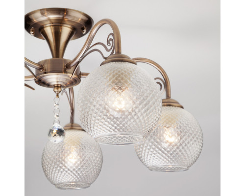 Купить Люстра на штанге Eurosvet 30139/5 античная бронза| VIVID-LIGHT.RU