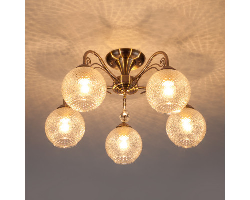 Купить Люстра на штанге Eurosvet 30139/5 античная бронза| VIVID-LIGHT.RU