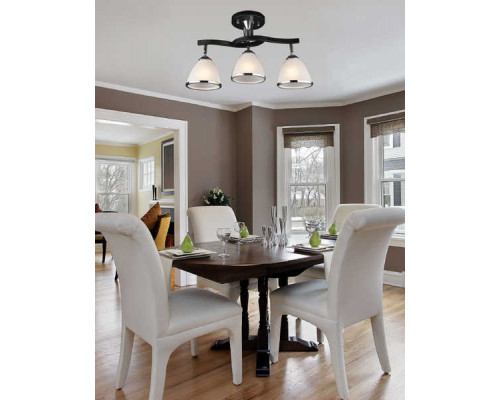 Заказать Люстра на штанге Eurosvet 9612/3 хром/венге| VIVID-LIGHT.RU