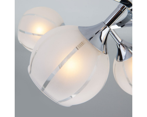 Сделать заказ Люстра на штанге Eurosvet 3353/6 хром/белый| VIVID-LIGHT.RU