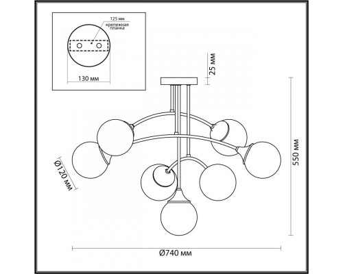 Оформить заказ Люстра на штанге LUMION 4558/7C| VIVID-LIGHT.RU