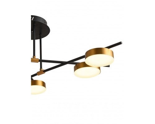 Купить Люстра на штанге Natali Kovaltseva LED LAMPS 81101/6C GOLD BLACK| VIVID-LIGHT.RU