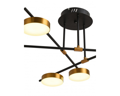 Купить Люстра на штанге Natali Kovaltseva LED LAMPS 81101/6C GOLD BLACK| VIVID-LIGHT.RU