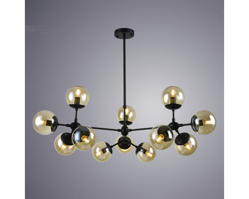 Купить Люстра на штанге ARTE Lamp A1664SP-12BK| VIVID-LIGHT.RU