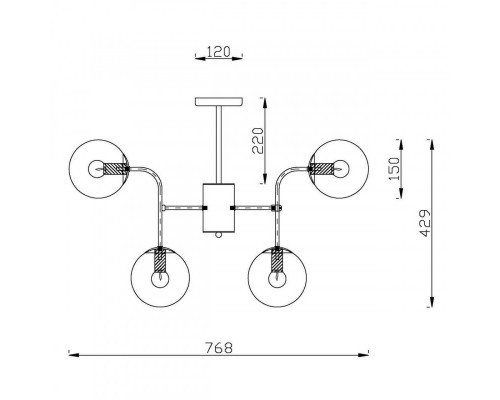 Купить Люстра на штанге Vele Luce VL2214L06| VIVID-LIGHT.RU