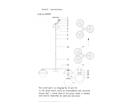 Заказать Люстра на штанге Lightstar 815237| VIVID-LIGHT.RU