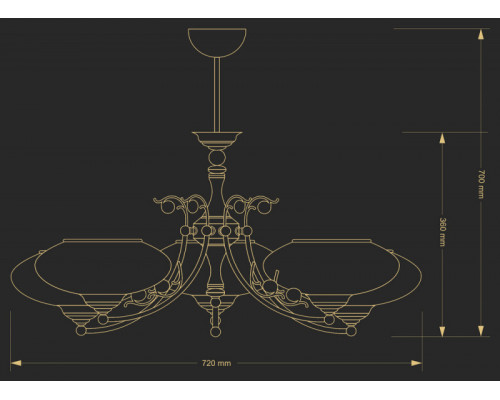 Купить Люстра на штанге Kutek CAS-ZW-5(P)| VIVID-LIGHT.RU
