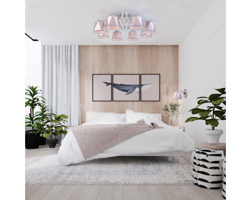 Купить Люстра на штанге Eurosvet 60076/8 хром| VIVID-LIGHT.RU