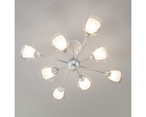 Купить Люстра на штанге Eurosvet 30163/8 матовое серебро| VIVID-LIGHT.RU