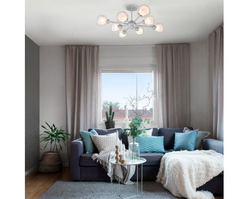 Купить Люстра на штанге Eurosvet 30163/8 матовое серебро| VIVID-LIGHT.RU