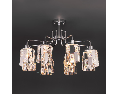 Оформить заказ Люстра на штанге Eurosvet 10101/8 хром/прозрачный хрусталь Strotskis| VIVID-LIGHT.RU