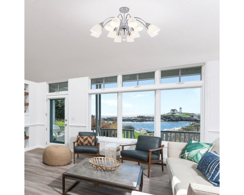 Заказать Люстра на штанге Eurosvet 30149 хром| VIVID-LIGHT.RU