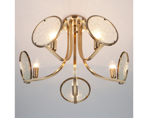 Купить Люстра на штанге Eurosvet 60073/5 античная бронза| VIVID-LIGHT.RU