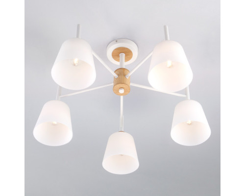 Заказать Люстра на штанге Eurosvet 70085/5 белый| VIVID-LIGHT.RU