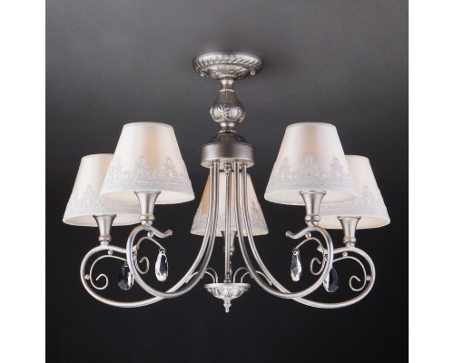 Оформить заказ Люстра на штанге Eurosvet 60069/5 серебро| VIVID-LIGHT.RU