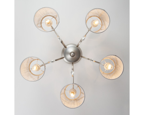 Заказать Люстра на штанге Eurosvet 60065/5 серебро| VIVID-LIGHT.RU