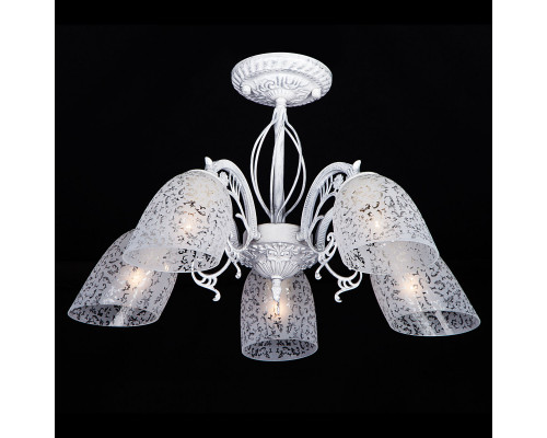 Заказать Люстра на штанге Eurosvet 70039/5 белый с серебром| VIVID-LIGHT.RU