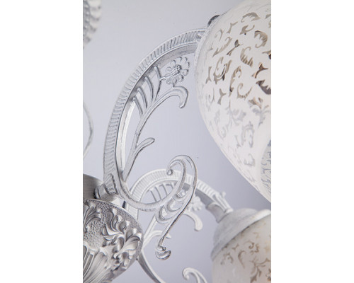 Заказать Люстра на штанге Eurosvet 70039/5 белый с серебром| VIVID-LIGHT.RU