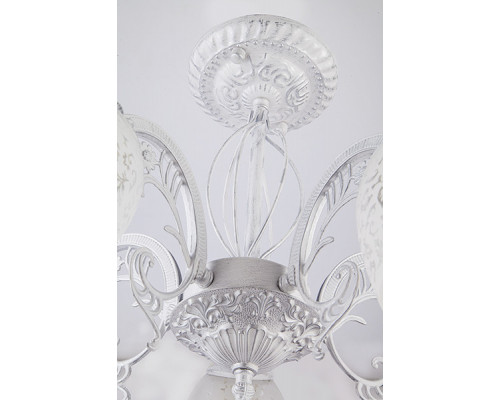 Заказать Люстра на штанге Eurosvet 70039/5 белый с серебром| VIVID-LIGHT.RU