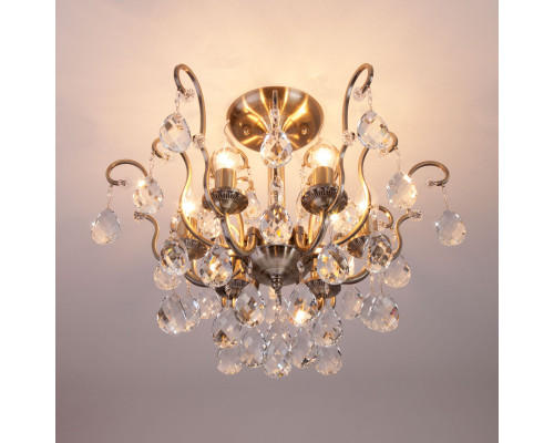 Оформить заказ Люстра на штанге Eurosvet 10022/6 античная бронза/прозрачный хрусталь Strotskis| VIVID-LIGHT.RU