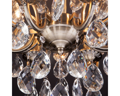Оформить заказ Люстра на штанге Eurosvet 10022/6 античная бронза/прозрачный хрусталь Strotskis| VIVID-LIGHT.RU