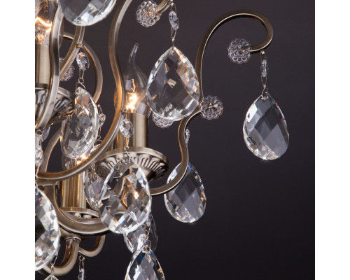 Оформить заказ Люстра на штанге Eurosvet 10022/6 античная бронза/прозрачный хрусталь Strotskis| VIVID-LIGHT.RU
