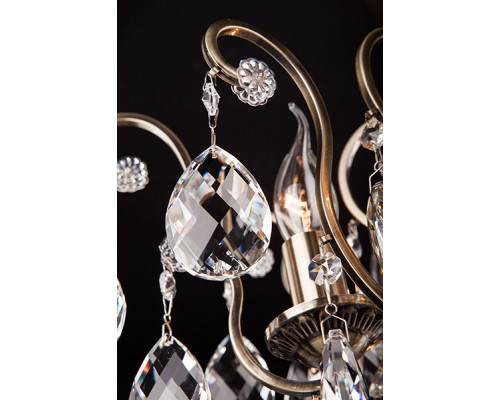 Оформить заказ Люстра на штанге Eurosvet 10022/6 античная бронза/прозрачный хрусталь Strotskis| VIVID-LIGHT.RU