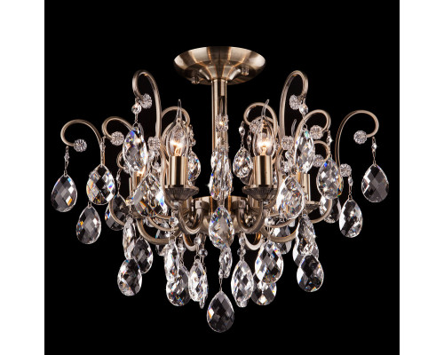 Оформить заказ Люстра на штанге Eurosvet 10022/6 античная бронза/прозрачный хрусталь Strotskis| VIVID-LIGHT.RU