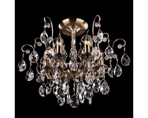 Оформить заказ Люстра на штанге Eurosvet 10022/6 античная бронза/прозрачный хрусталь Strotskis| VIVID-LIGHT.RU