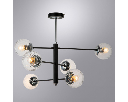 Купить Люстра на штанге ARTE Lamp A3566PL-6BK| VIVID-LIGHT.RU