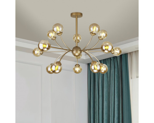 Купить Люстра на штанге Eurosvet 30180 матовое золото| VIVID-LIGHT.RU