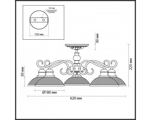 Заказать Люстра на штанге LUMION 3473/5C| VIVID-LIGHT.RU