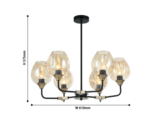 Оформить заказ Люстра на штанге F-Promo 2569-6P| VIVID-LIGHT.RU