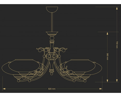 Заказать Люстра на штанге Kutek CAS-ZW-6(P)| VIVID-LIGHT.RU
