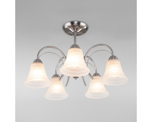 Купить Люстра на штанге Eurosvet 30173/5 сатин-никель| VIVID-LIGHT.RU