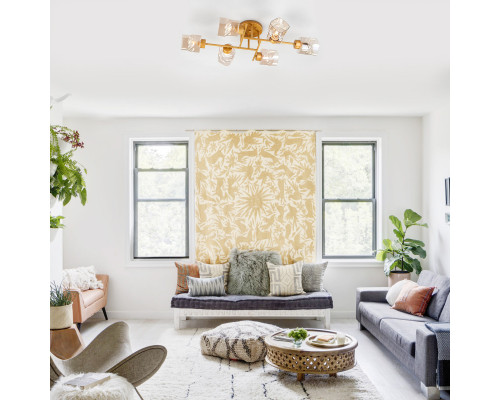 Оформить заказ Люстра на штанге Eurosvet 30165/6 перламутровое золото| VIVID-LIGHT.RU