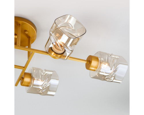 Оформить заказ Люстра на штанге Eurosvet 30165/6 перламутровое золото| VIVID-LIGHT.RU